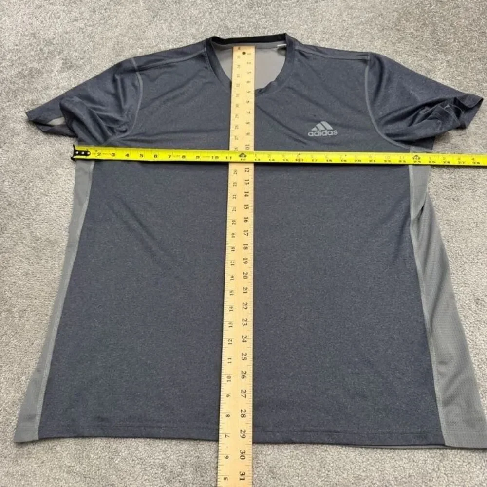 Adidas Climacool Active T-Shirt Men 2XL Gray short Sleeve Crew Neck Athletic Tee